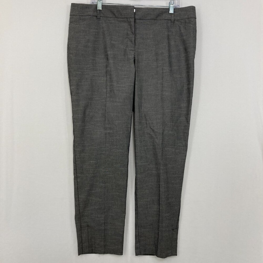 New Van Heusen Women's sz16 Gray Stretch Classic Fit Straight Ankle Pants Office